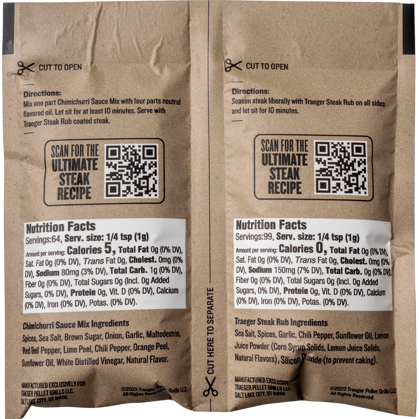 Traeger Steak pellets | Steak kit | Meat rub & sauce mix