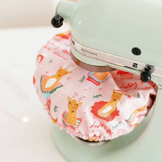 Though showing a different print, your bowl cover will fit over the bowl of your stand mixer.