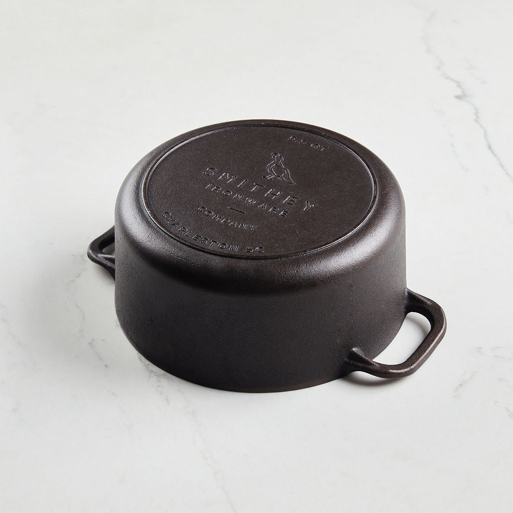Each Smithey cast iron Dutch oven is made in the USA.