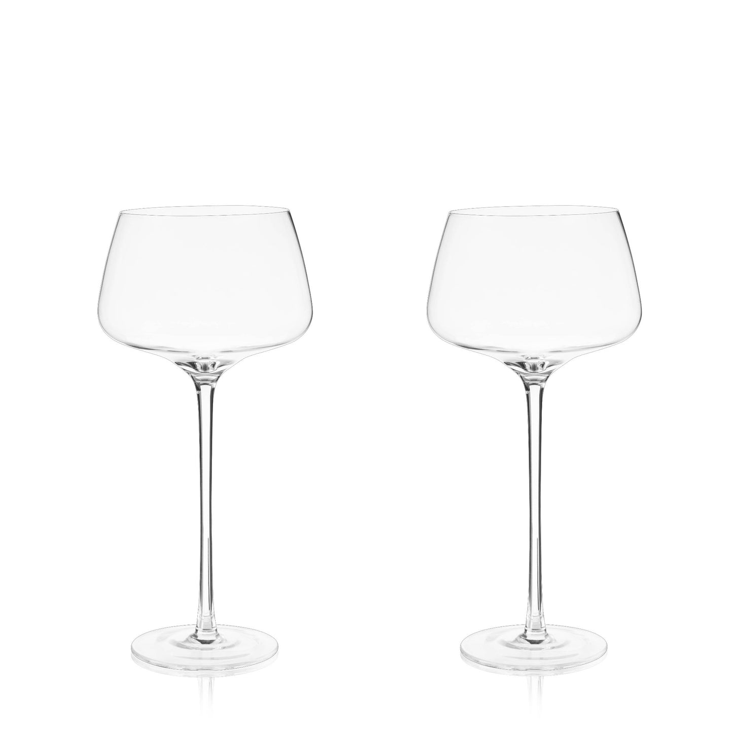 This set of two cocktail glasses is made of clear, lead-free crystal and will look stunning on a bookshelf or bar cart.