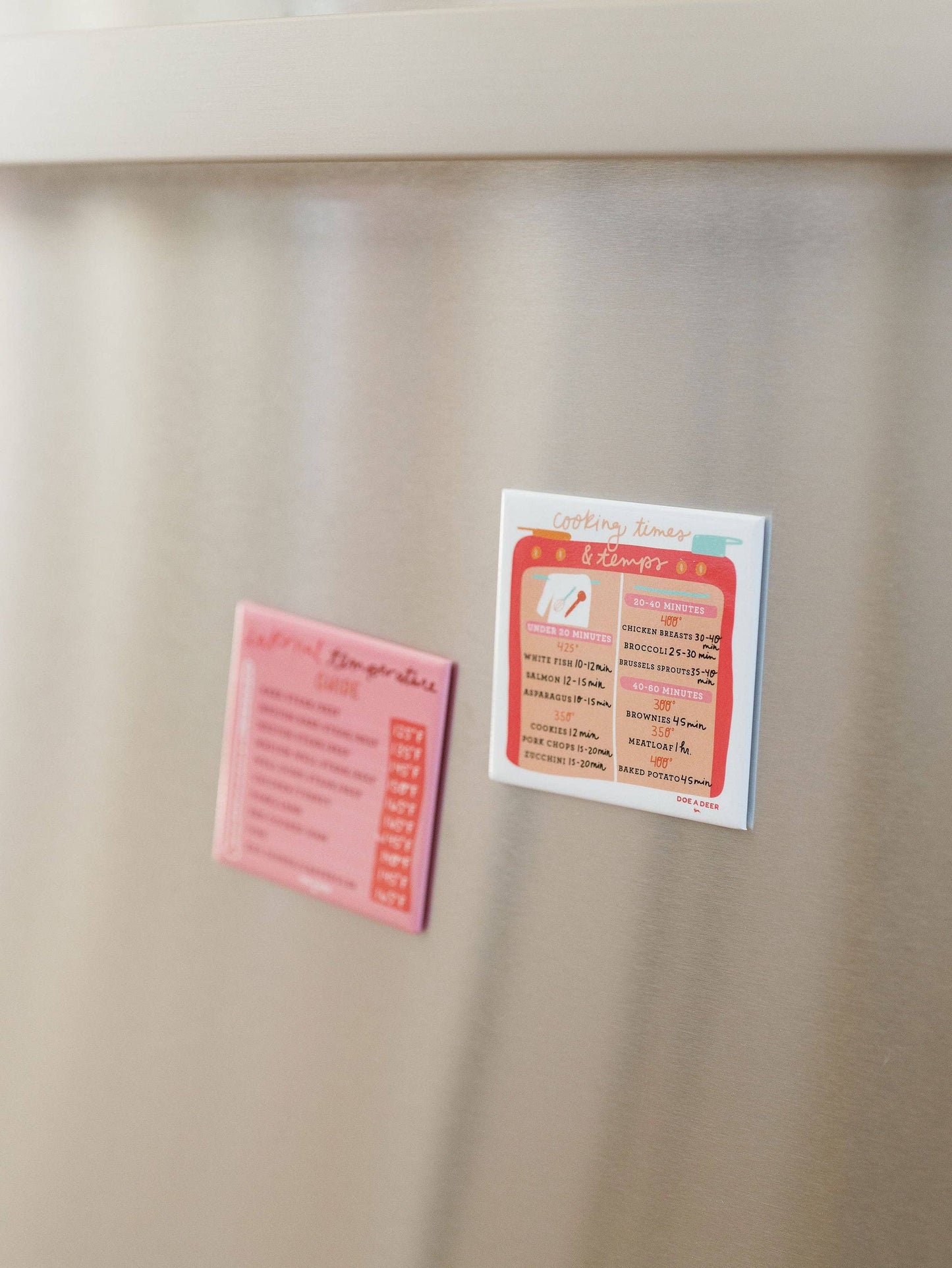Internal temperature guide cute and helpful magnet