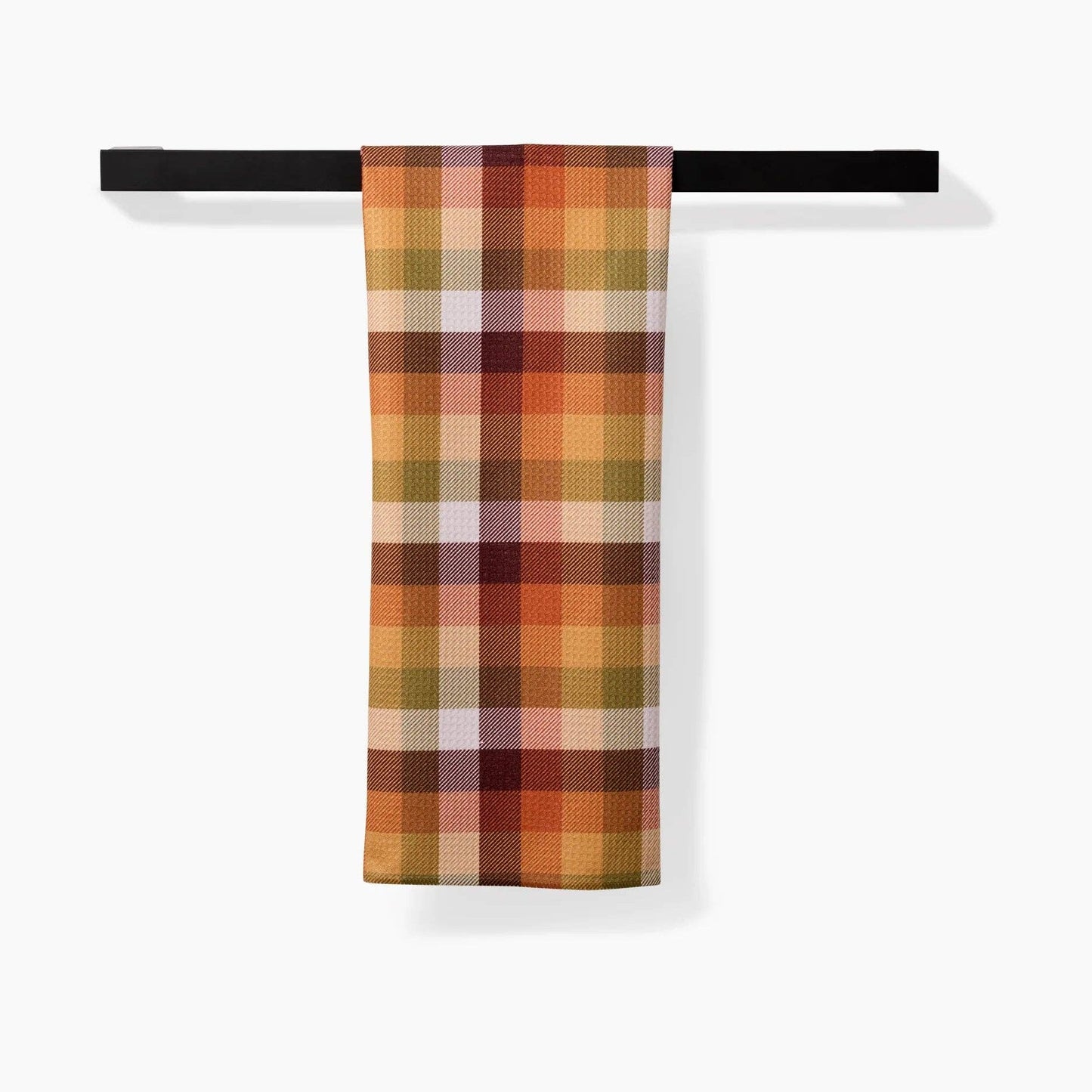 This plaid tea towel will look beautiful hanging in your home this Thanksgiving.
