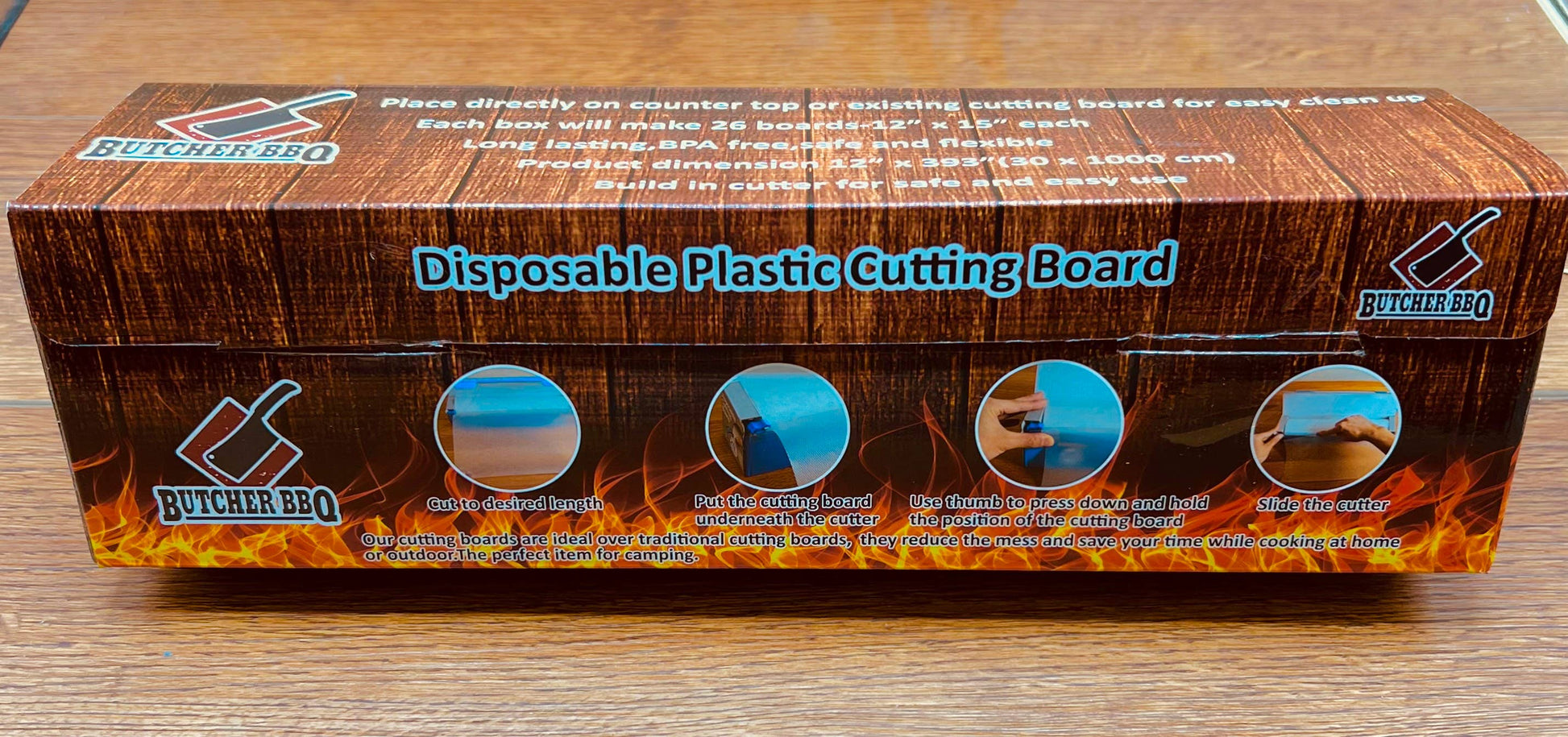 Select the length you need and tear off using the built-in cutter.