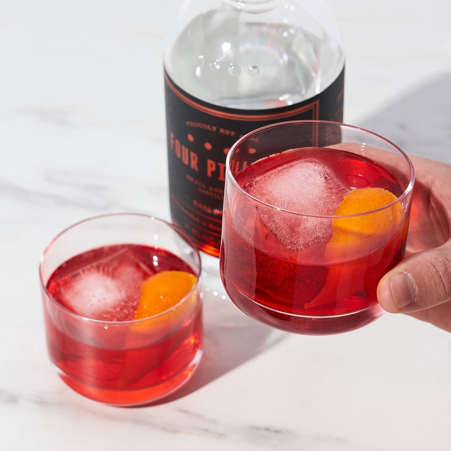 You'll love the hand and mouth feel of these special Negroni glasses.