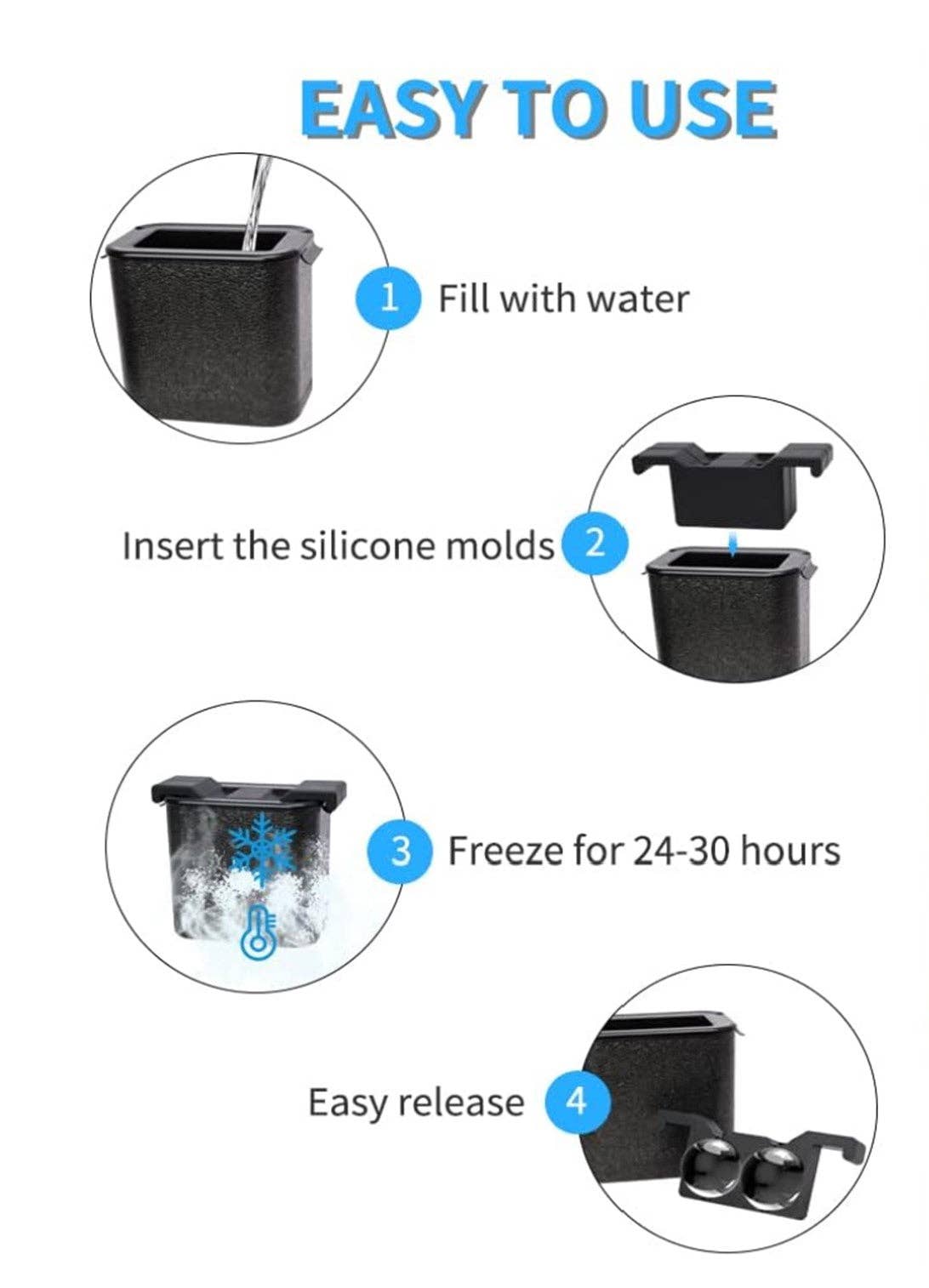 Unique mold for really clear ice cubes