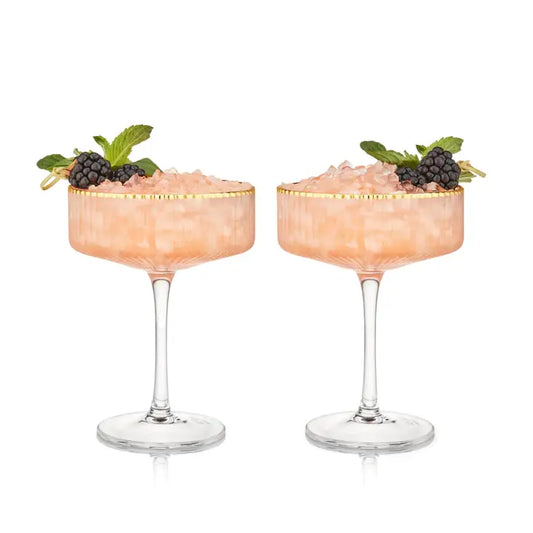 Buy one (1) set of two coup cocktail glasses.