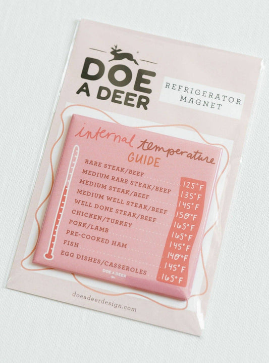 Internal temperature guide cute and helpful magnet