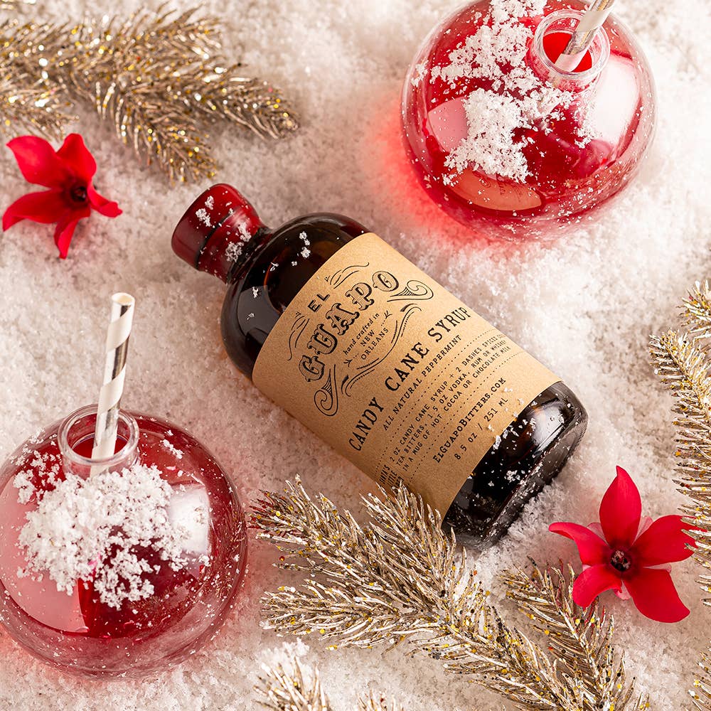 Buy one (1) bottle of candy cane syrup, which includes a delicious cocktail recipe.