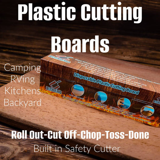 Buy one (1) roll of plastic disposable cutting boards.