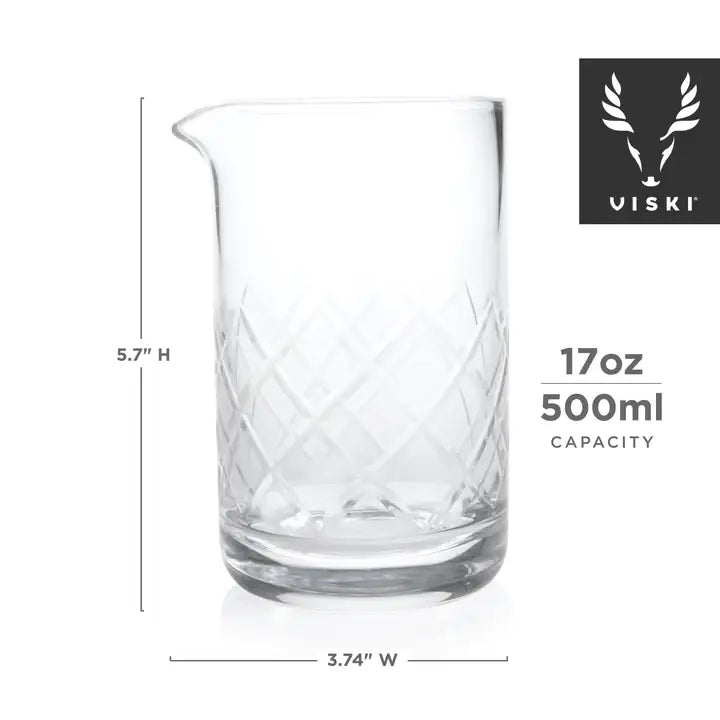 Crystal cocktail mixing glass looks great everywhere
