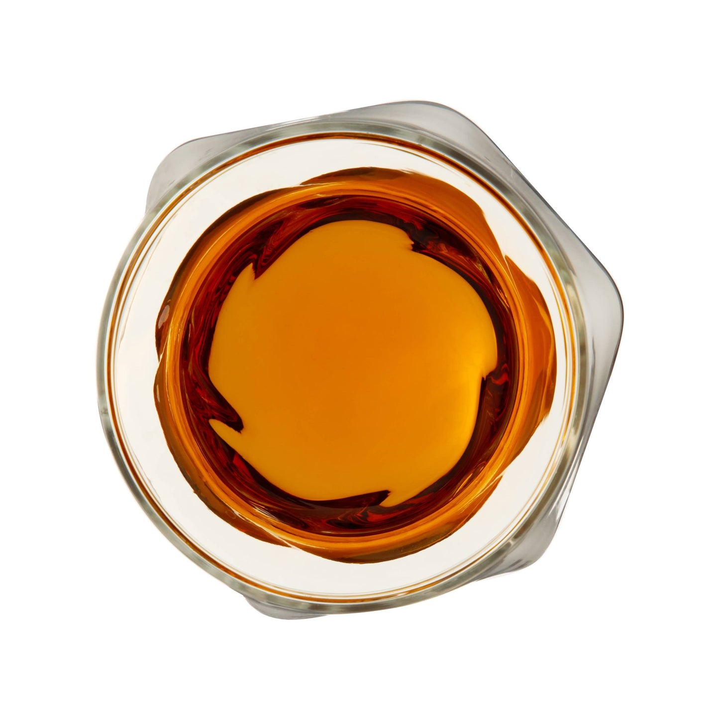 A view inside the glass when you use Alchemi aerating tumbler.
