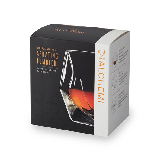 Alchemi aerating tumbler is beatifully packaged for gift giving.
