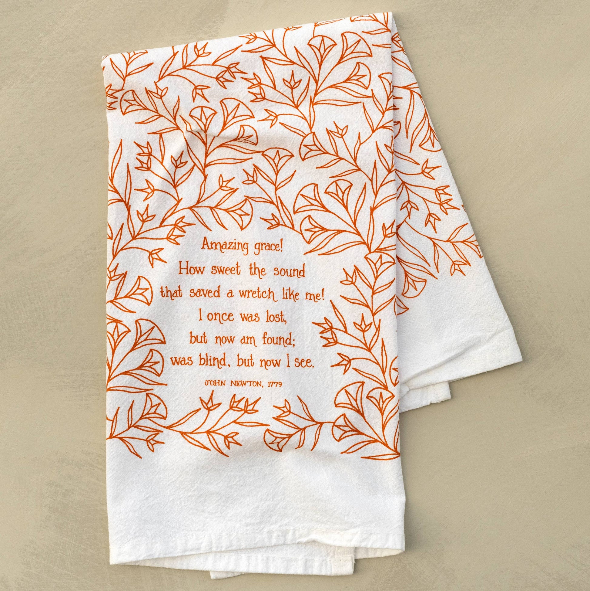 Buy 1 (one) Amazing Grace tea towel to brighten and uplift your kitchen.
