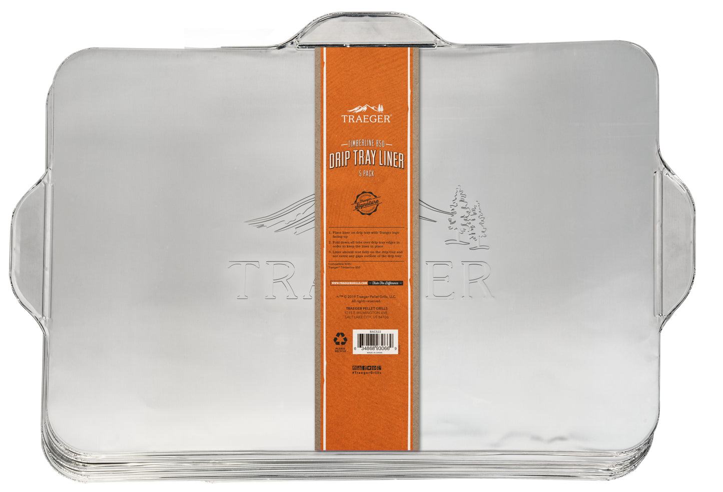 Traeger grills - Drip tray liners - 5 per package