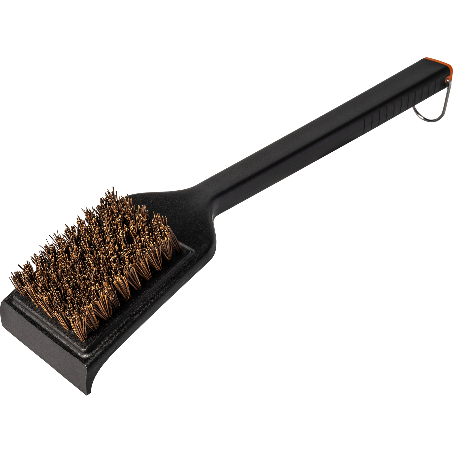 The Hot n Cold grill cleaning brush works after a long cook, or before while your grill is still cold.