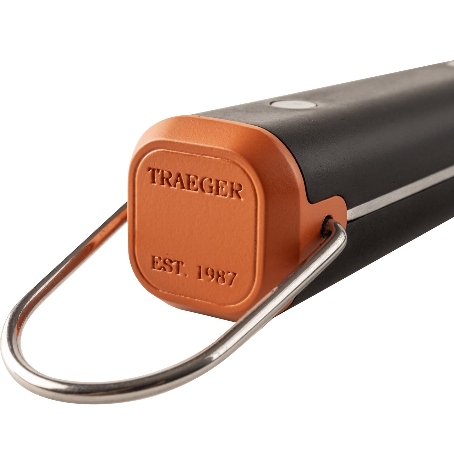 The Traeger BBQ Pigtail comes with a durable, dishwasher safe handle.