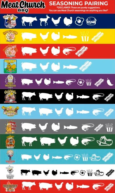 Meat Church BBQ seasoning pairing guide
