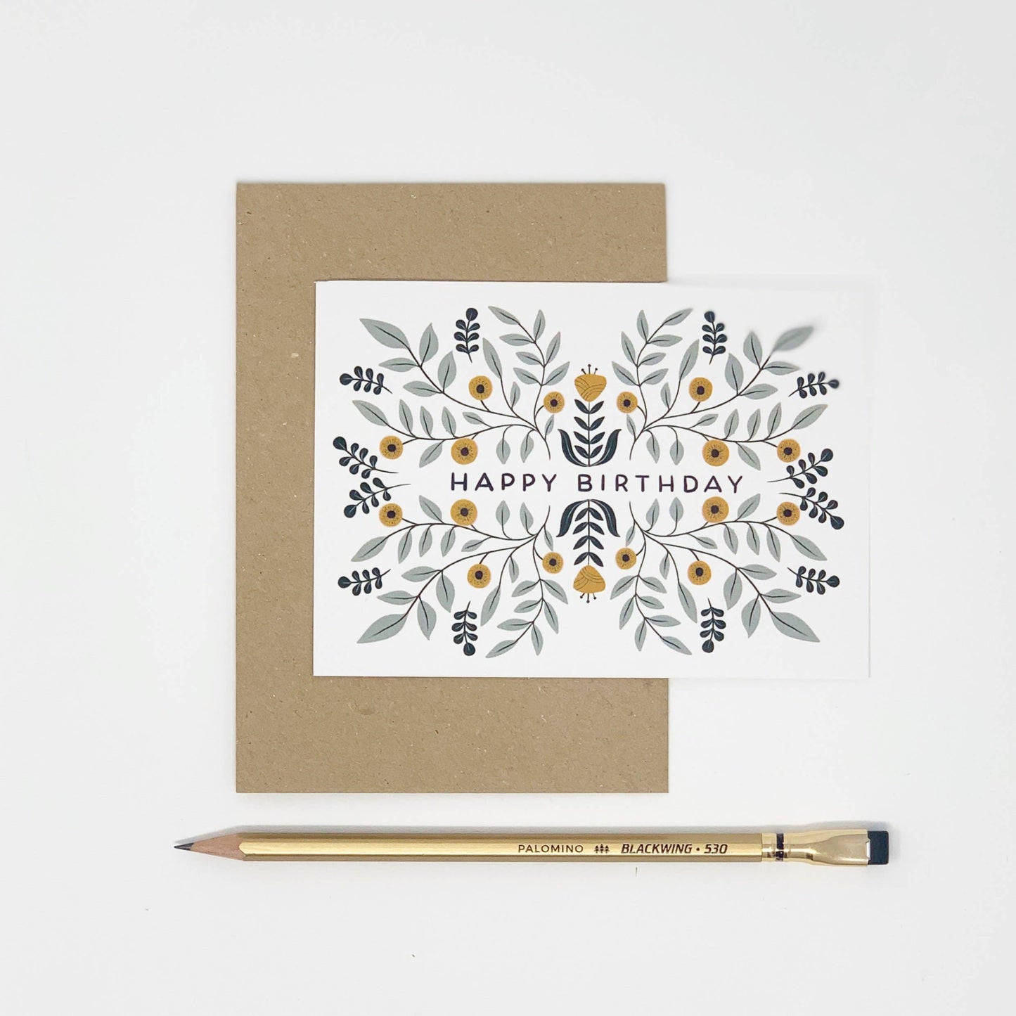 Buy 1 (one) Happy Birthday card with a kraft envelope.