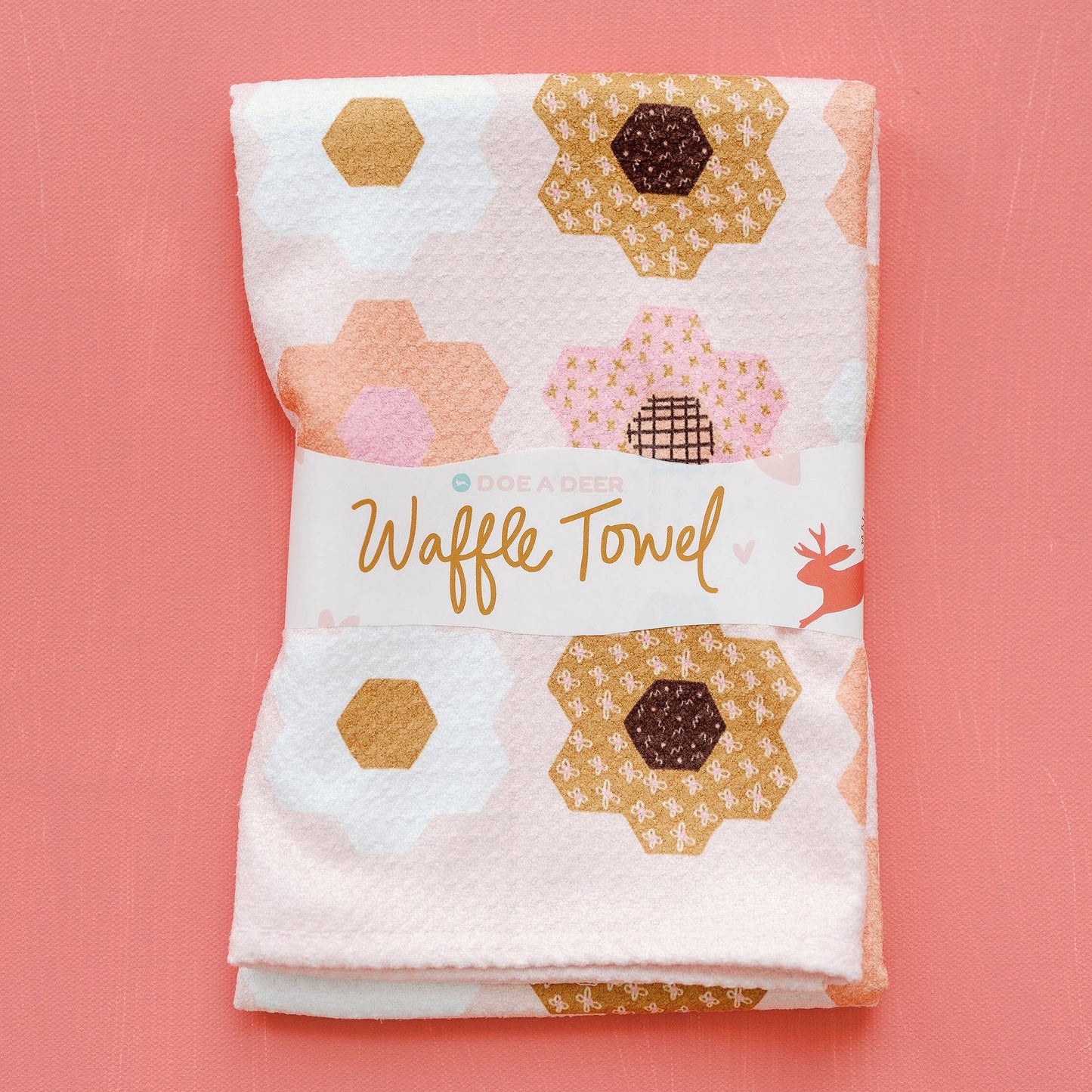 Buy 1 (one) packaged waffle towel with Flower Garden print.