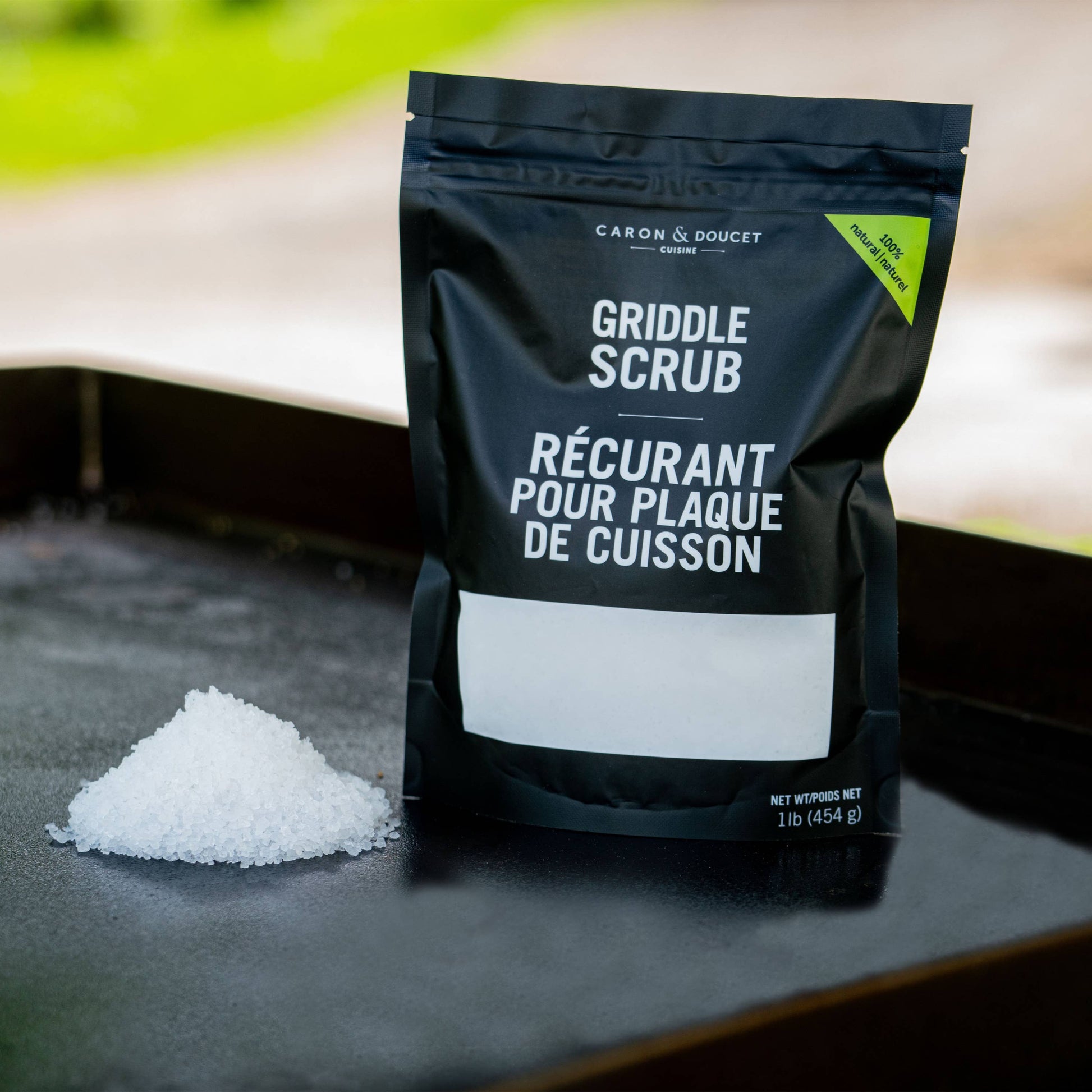 Griddle scrub is your natural solution to remove rust spots and burnt food.
