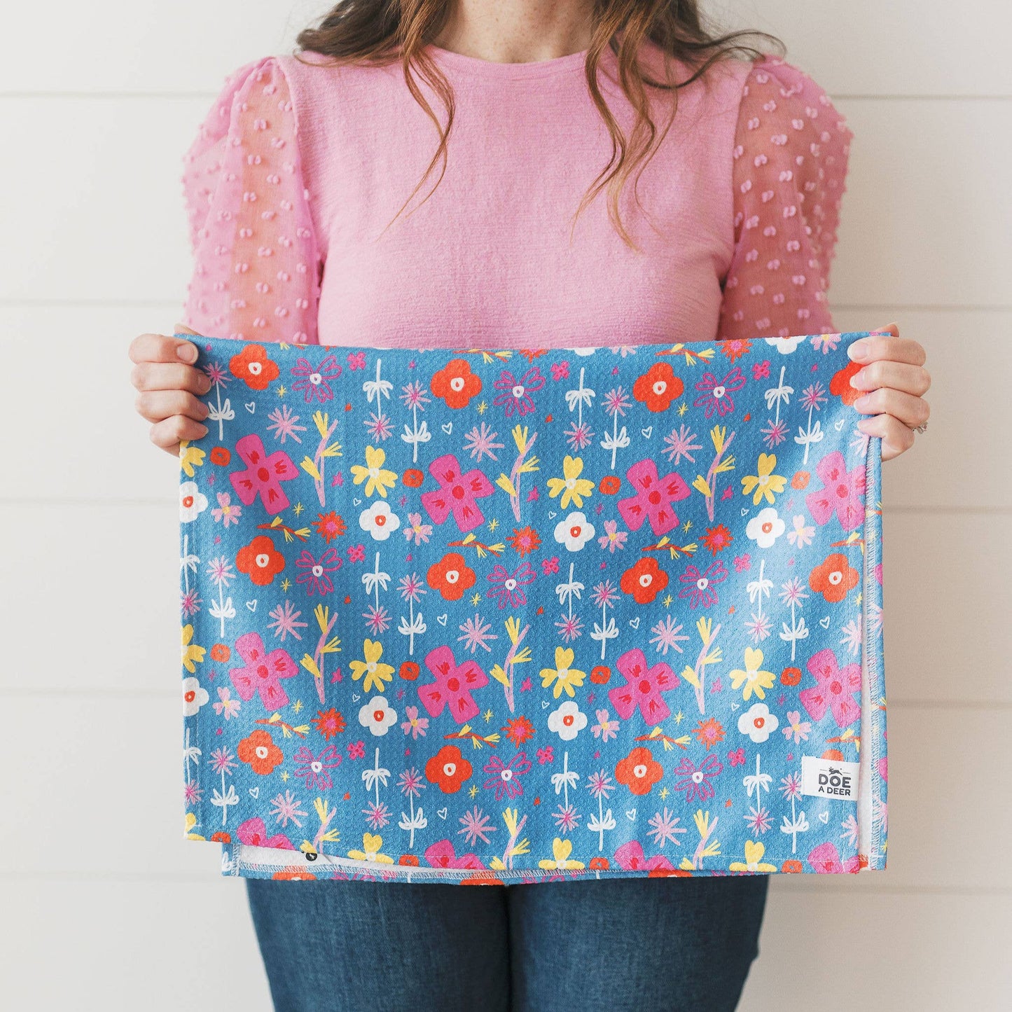 Buy 1 (one) Happy Flowers waffle towel.