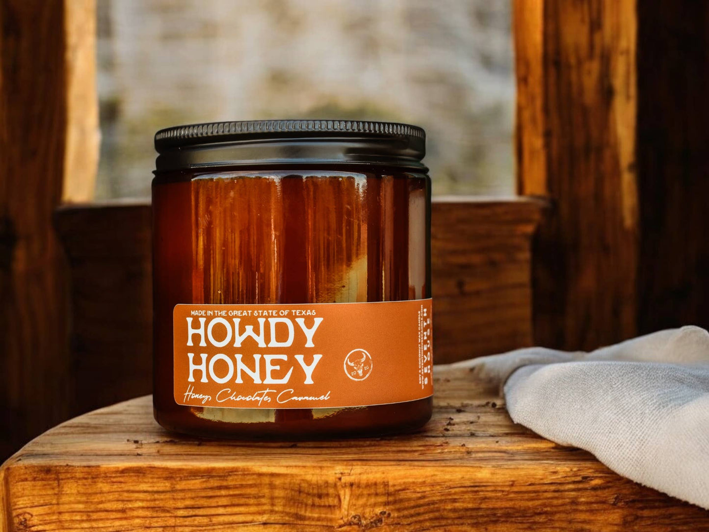 Howdy Honey candles are rustic-chic and look great in any room.