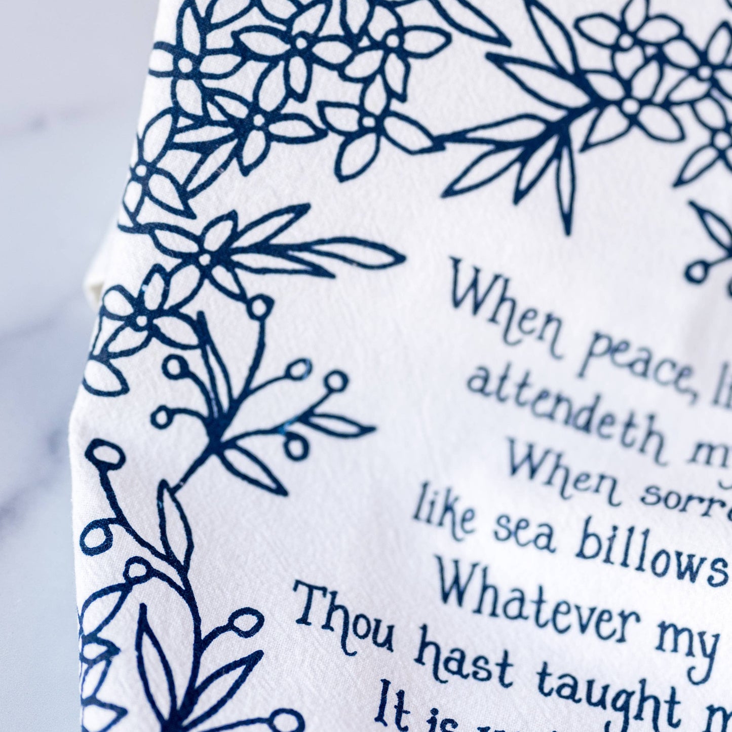 Buy 1 (one) "It is Well With My Soul" hymn towel, illustrated in Tennessee and made in the U.S.A.