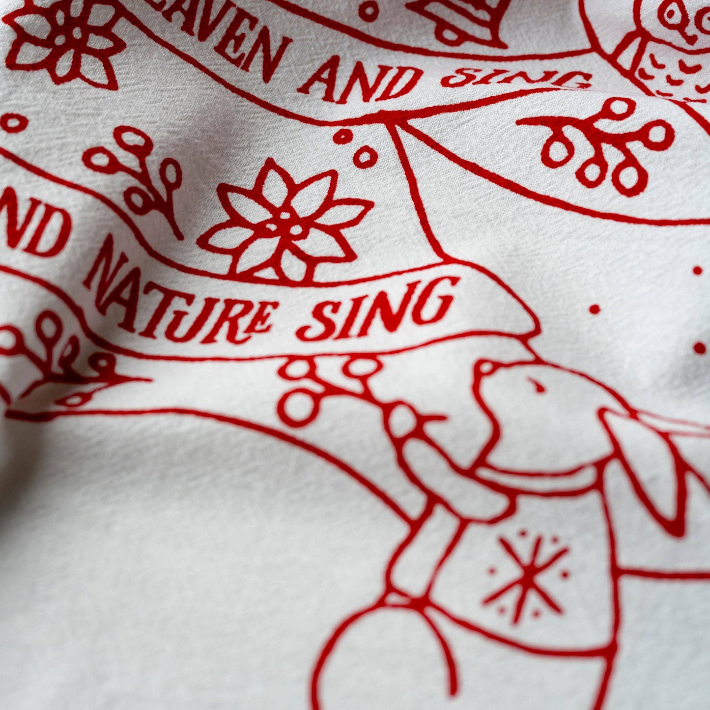 Buy this red and white towel for joyful winter kitchen decor.