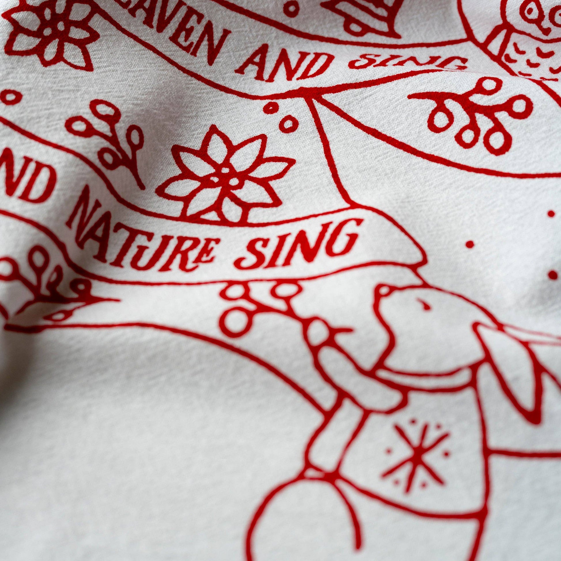 Buy this red and white towel for joyful winter kitchen decor.