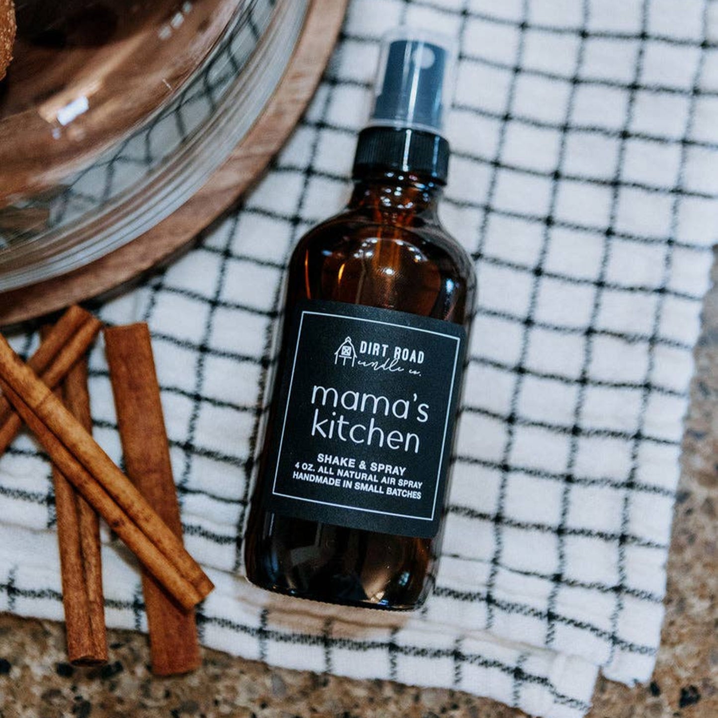 Buy 1 (one) 4 oz. bottle of air & room spray with scents of baked goods. It's called, "Mama's Kitchen."