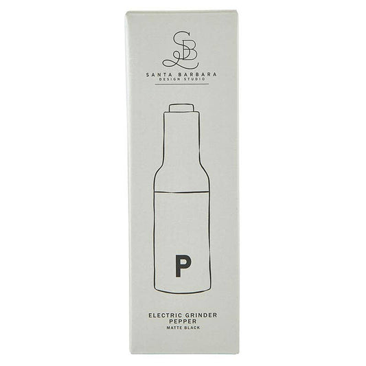 Buy one (1) matte black electric pepper grinder to give as a gift, packaged in an attractive box.