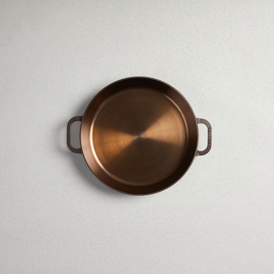 Buy 1 (one) 14" cast iron skillet.