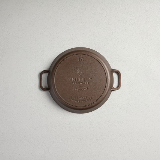 Smithey Ironware is made in Charleston, SC, and comes with a lifetime guarantee.