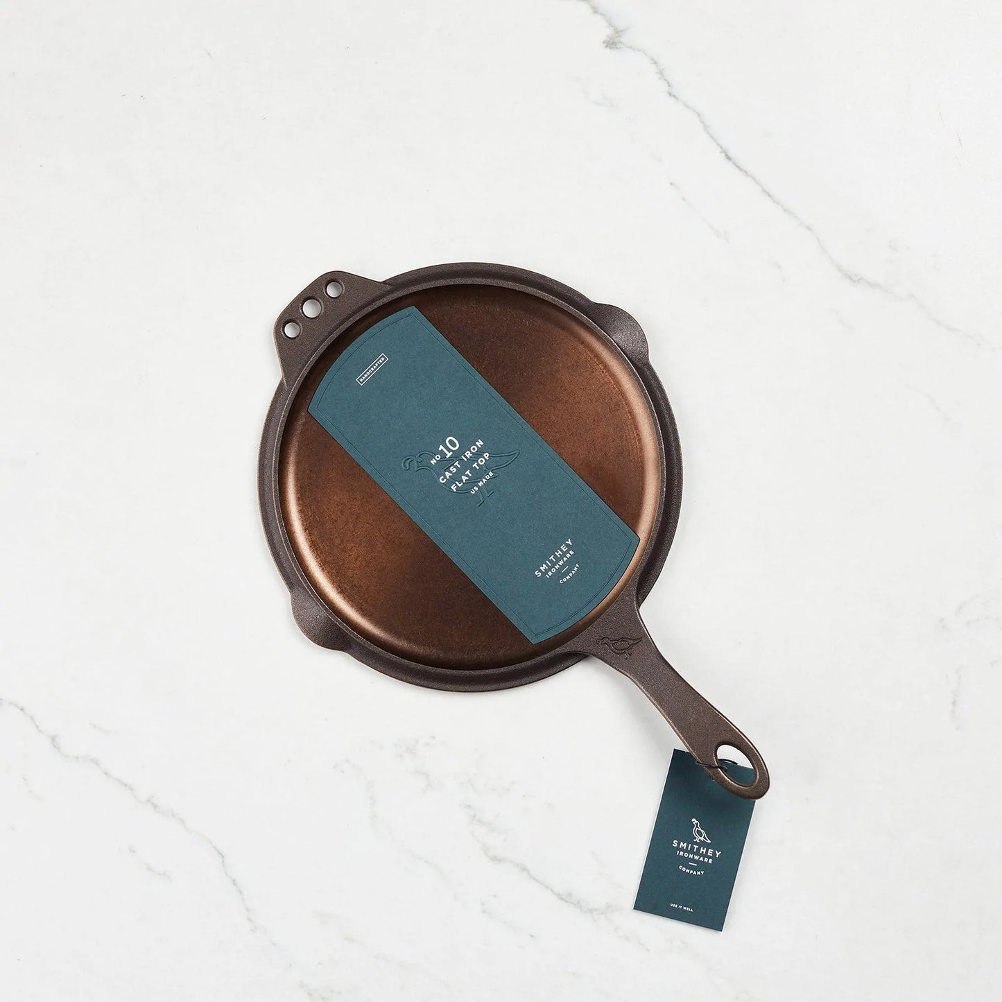 Buy one (1) No. 10 cast iron flat top griddle, which doubles as a lid for your No. 10 Smithey skillet.