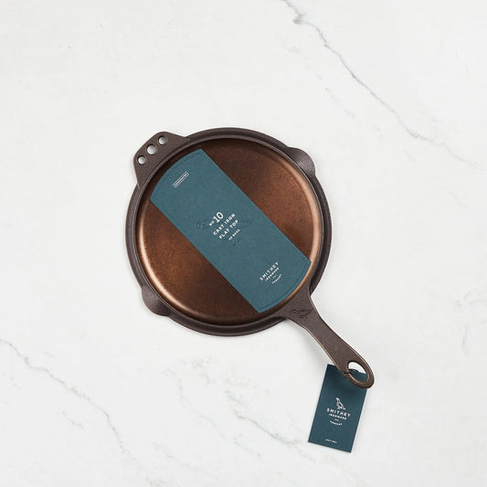 Buy one (1) No. 10 cast iron flat top griddle, which doubles as a lid for your No. 10 Smithey skillet.