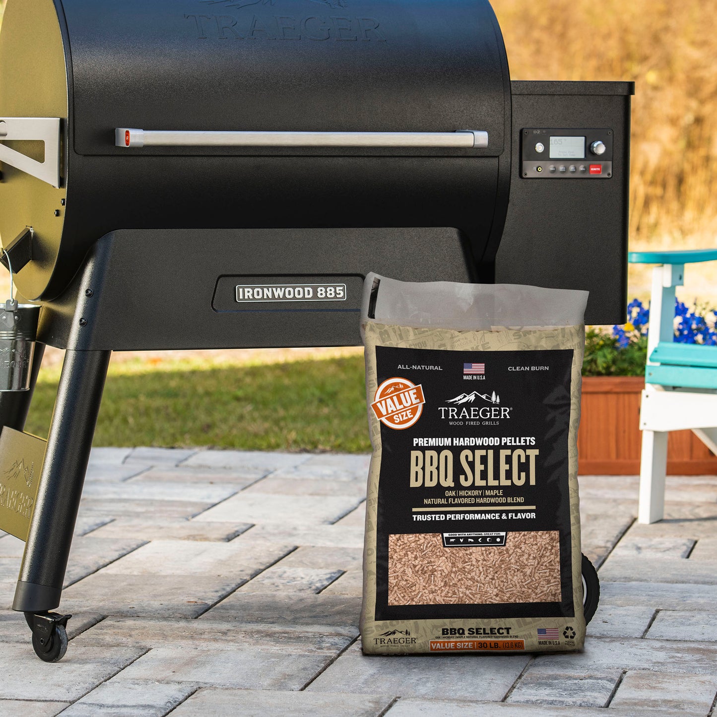 Traeger hardwood pellets | BBQ Select | 30 lb value-size bag