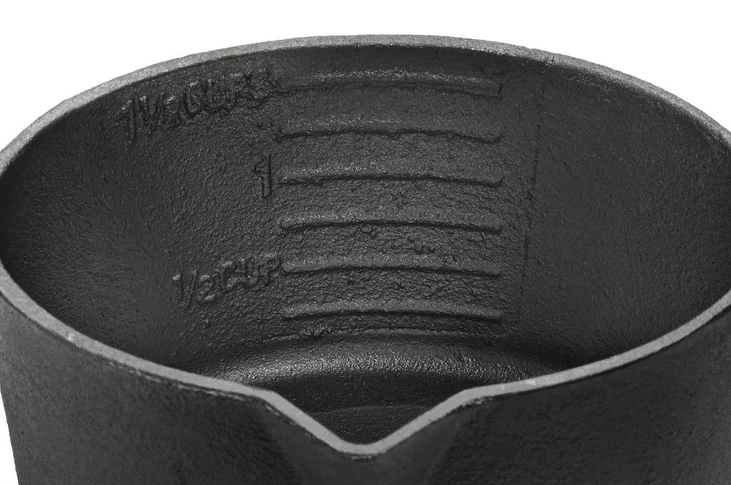 The sauce pot holds up to 1.5 cups of liquid, and comes with interior markings.