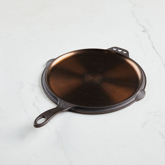 Smithey's flat top griddle has a smooth polished cooking surface that's superior to all other cast iron.