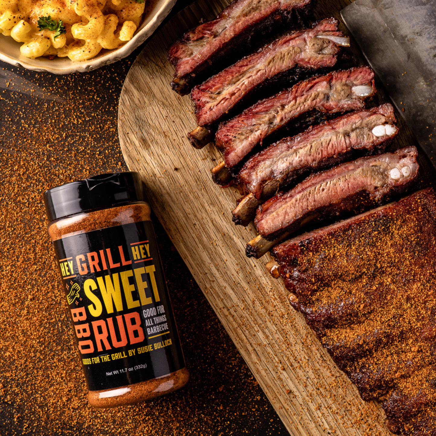 Sweet BBQ Rub is delicious on smoked pork ribs.