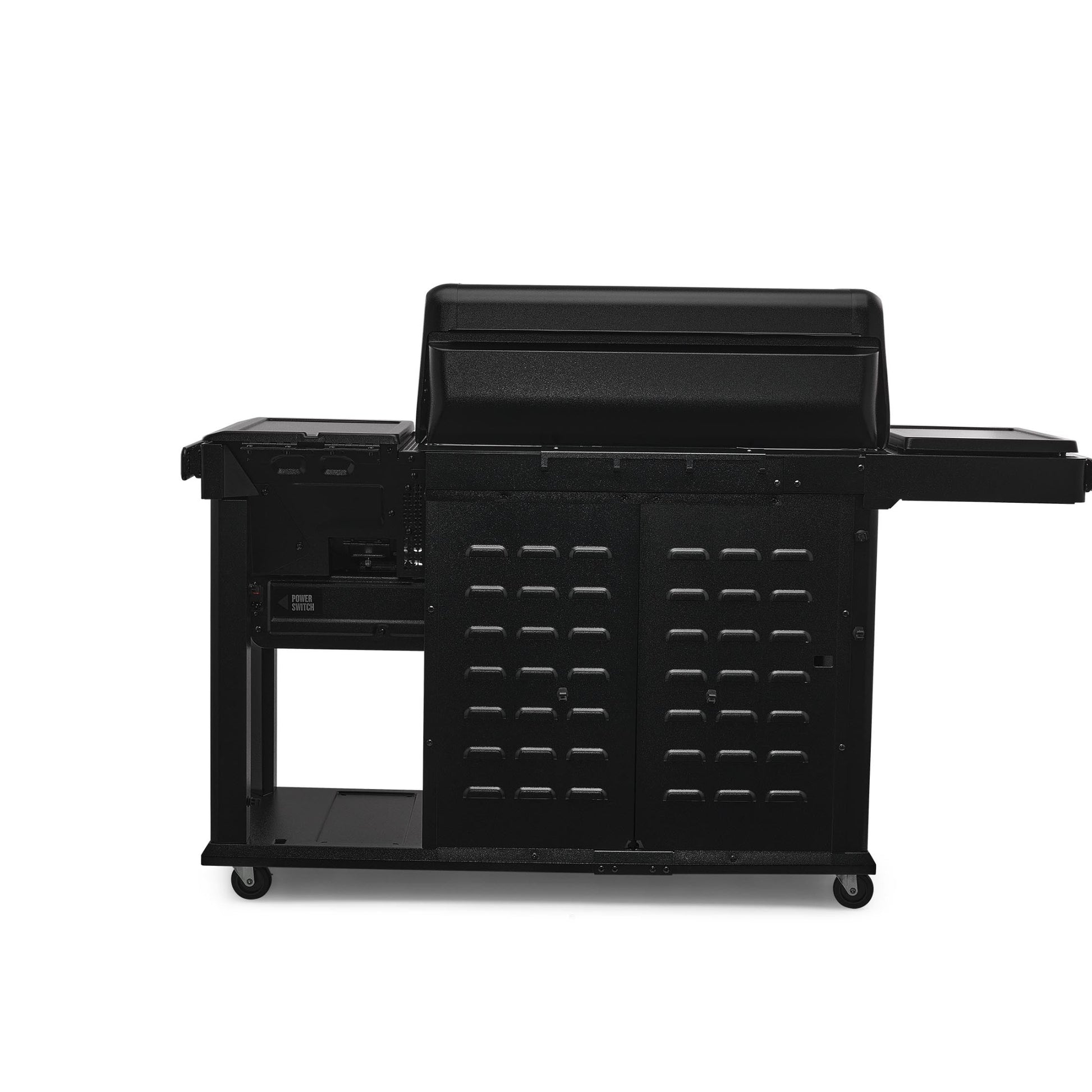 The Traeger Woodridge Elite grill looks sleek from all angles.