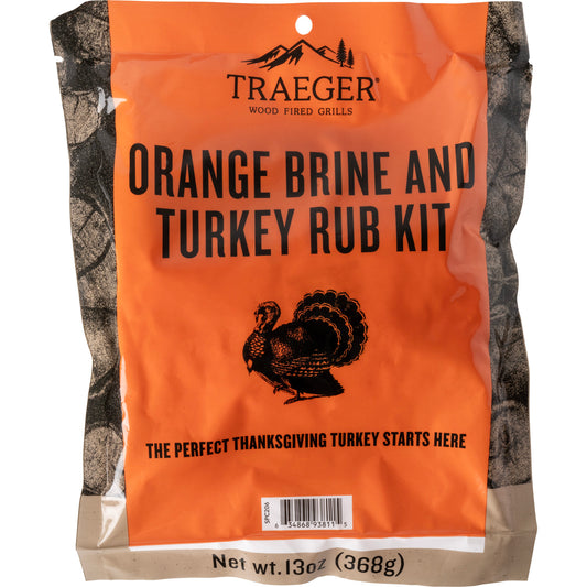 Buy 1 (one) convenient kit with a citrusy orange brine and a savory turkey rub—everything you need fora moist Thanksgiving turkey.