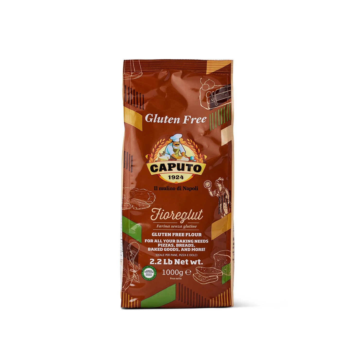 Caputo Fioreglut - gluten-free flour comes in a 2.2lb bag.