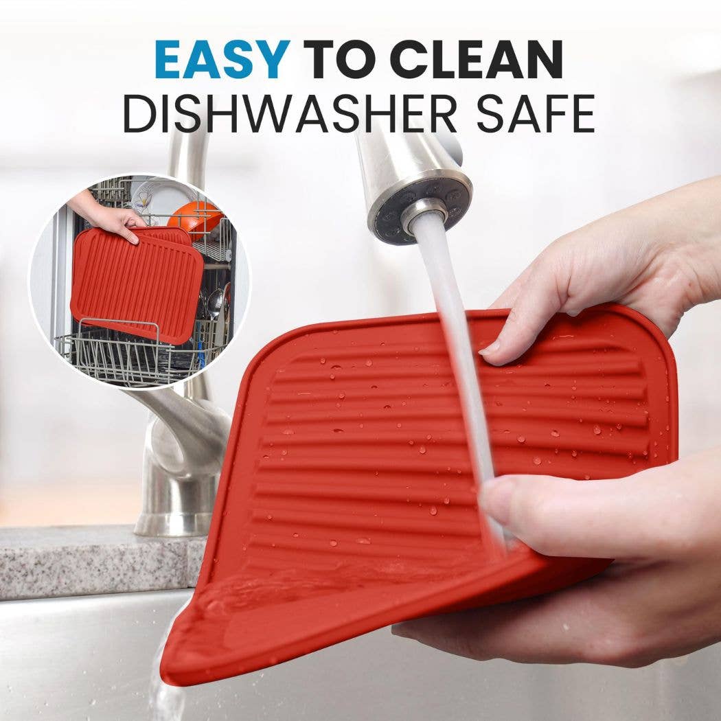 Zulay silicone trivets are easy to clean and dishwasher safe.