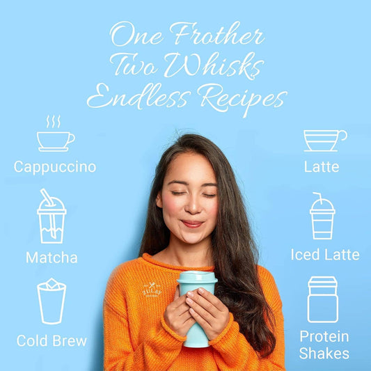 Buy 1 (one) double whisk to easily blend brine powders, protein shakes, Matcha and more.