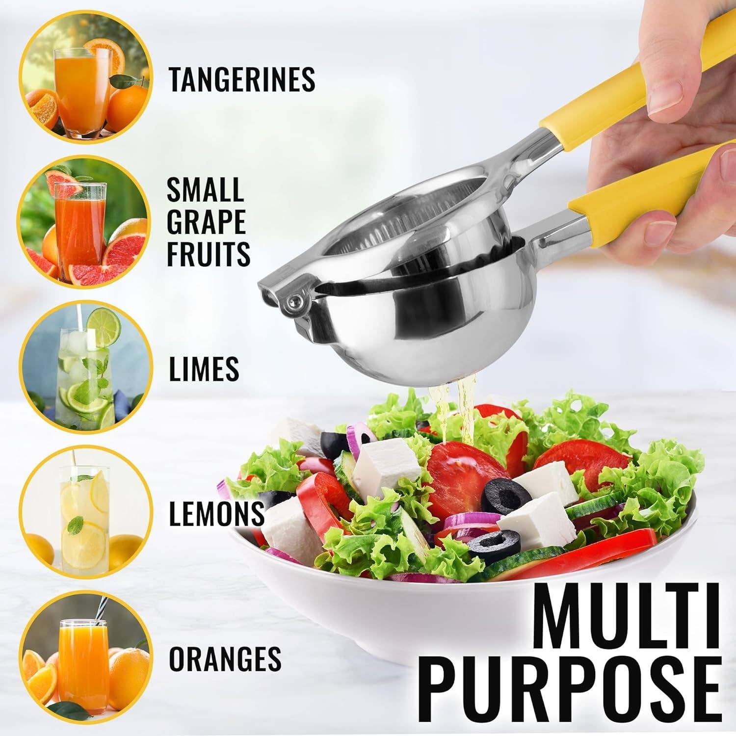 Buy 1 (one) premium juicer to squeeze a wide assortment of citrus.