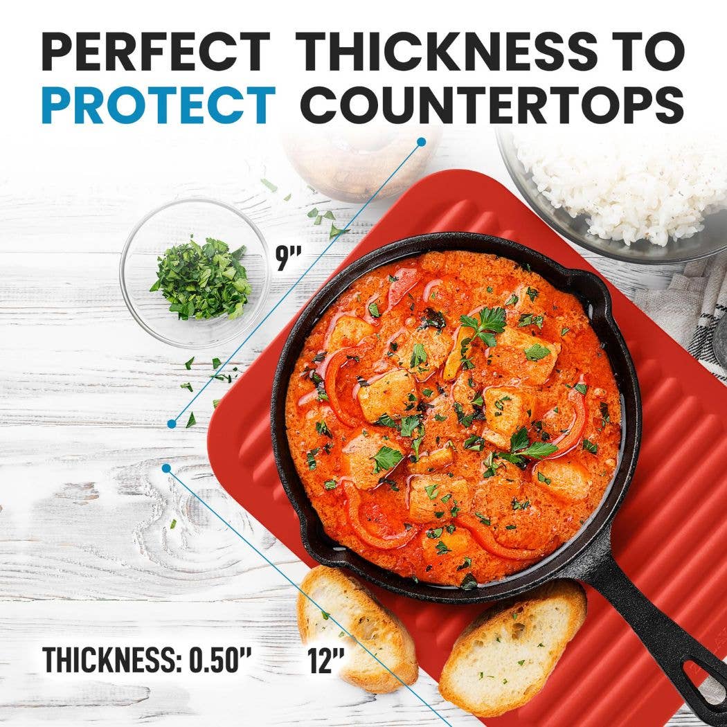 Buy 1 (one) set of Zulay XL trivets perfectly sized to protect countertops from hot skillets.
