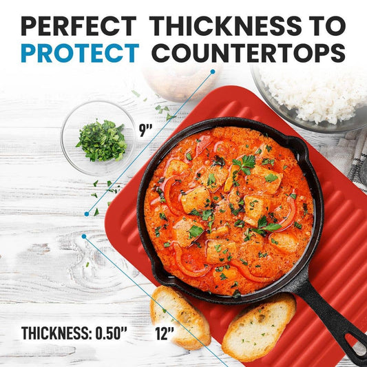 Buy 1 (one) set of Zulay XL trivets perfectly sized to protect countertops from hot skillets.