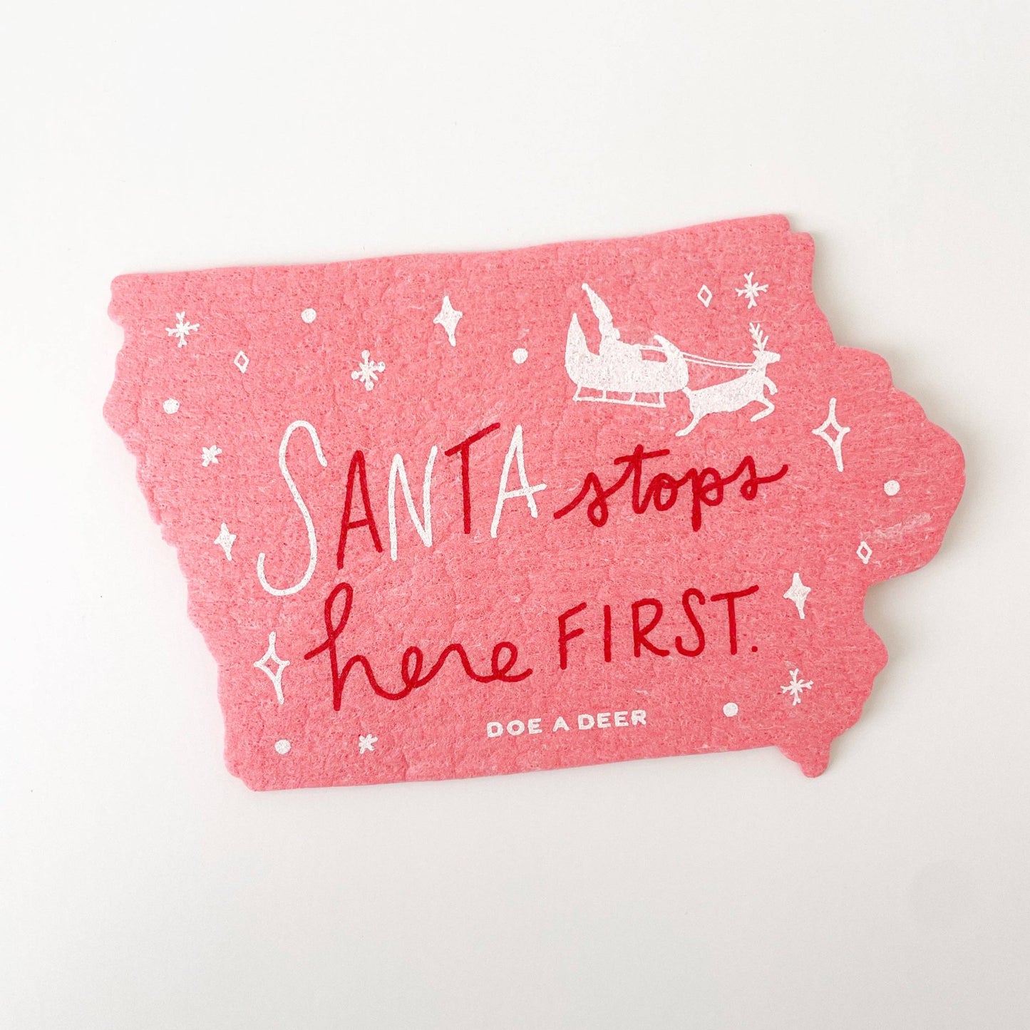 Receive (1) one Santa dishcloth (reusable and eco-friendly) in this kitchen cover set.