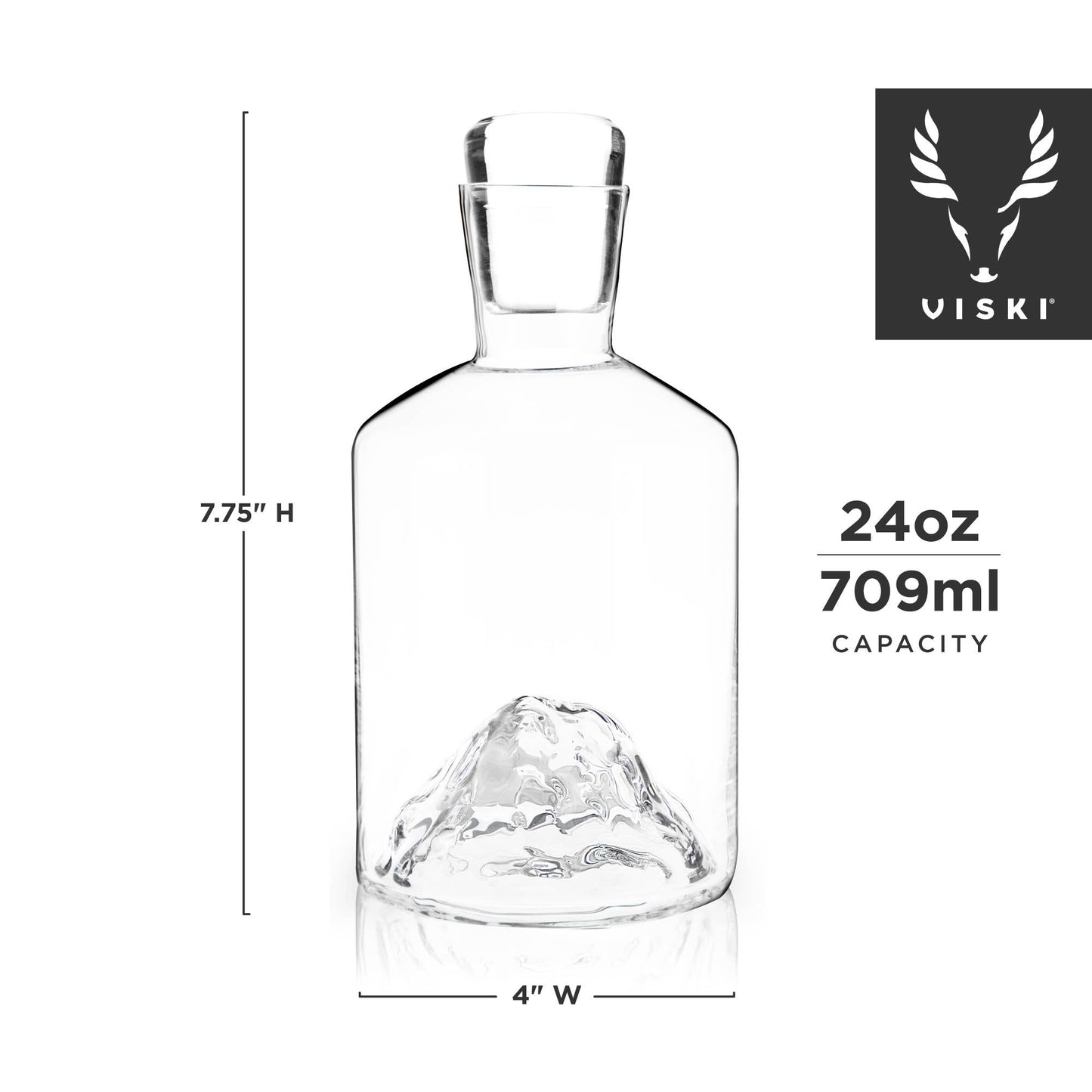 Buy one (1) 24 oz liquor decanter with a hand-blown crystal mountain in the base.