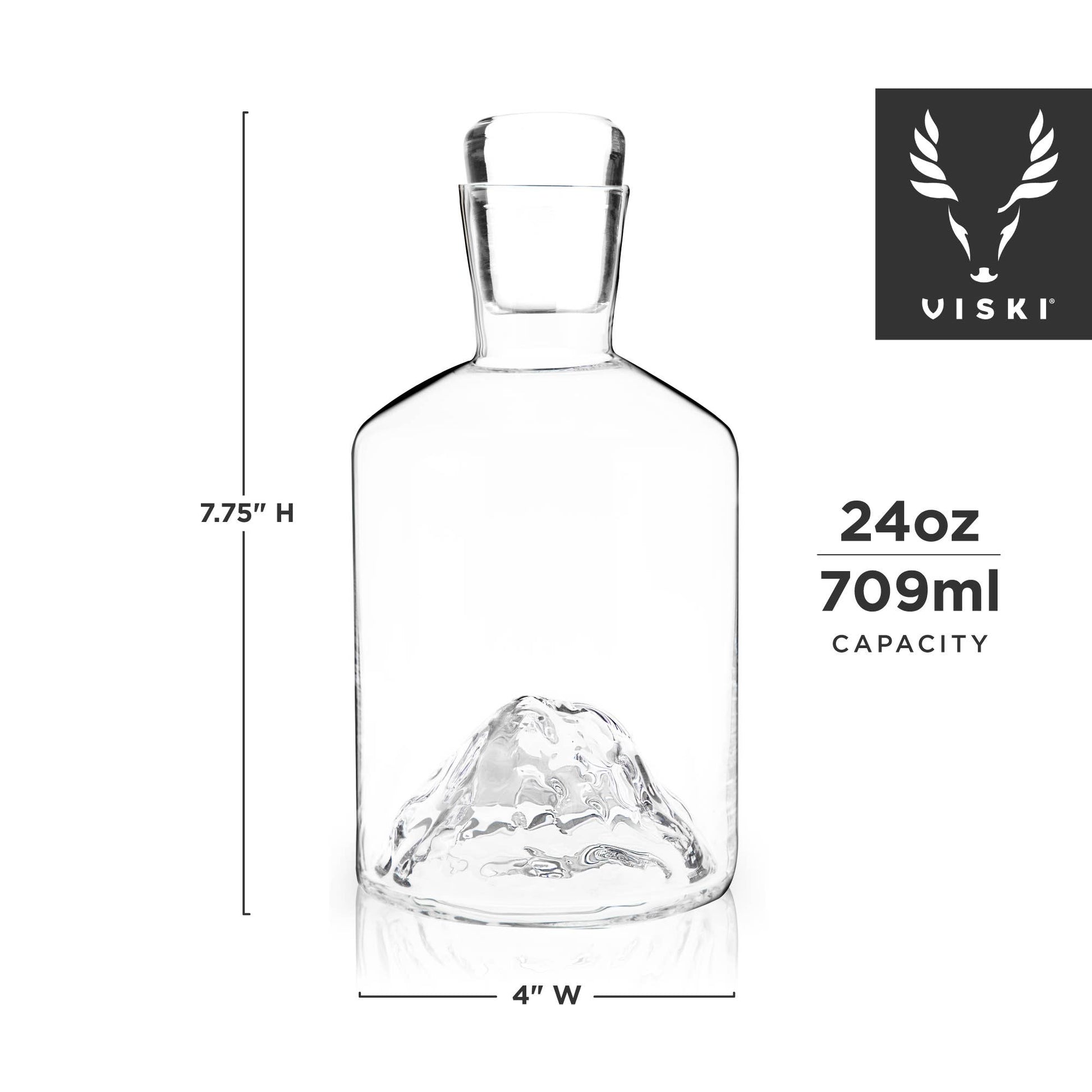 Buy one (1) 24 oz liquor decanter with a hand-blown crystal mountain in the base.